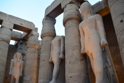 Pharaoh statues at Luxor temple
